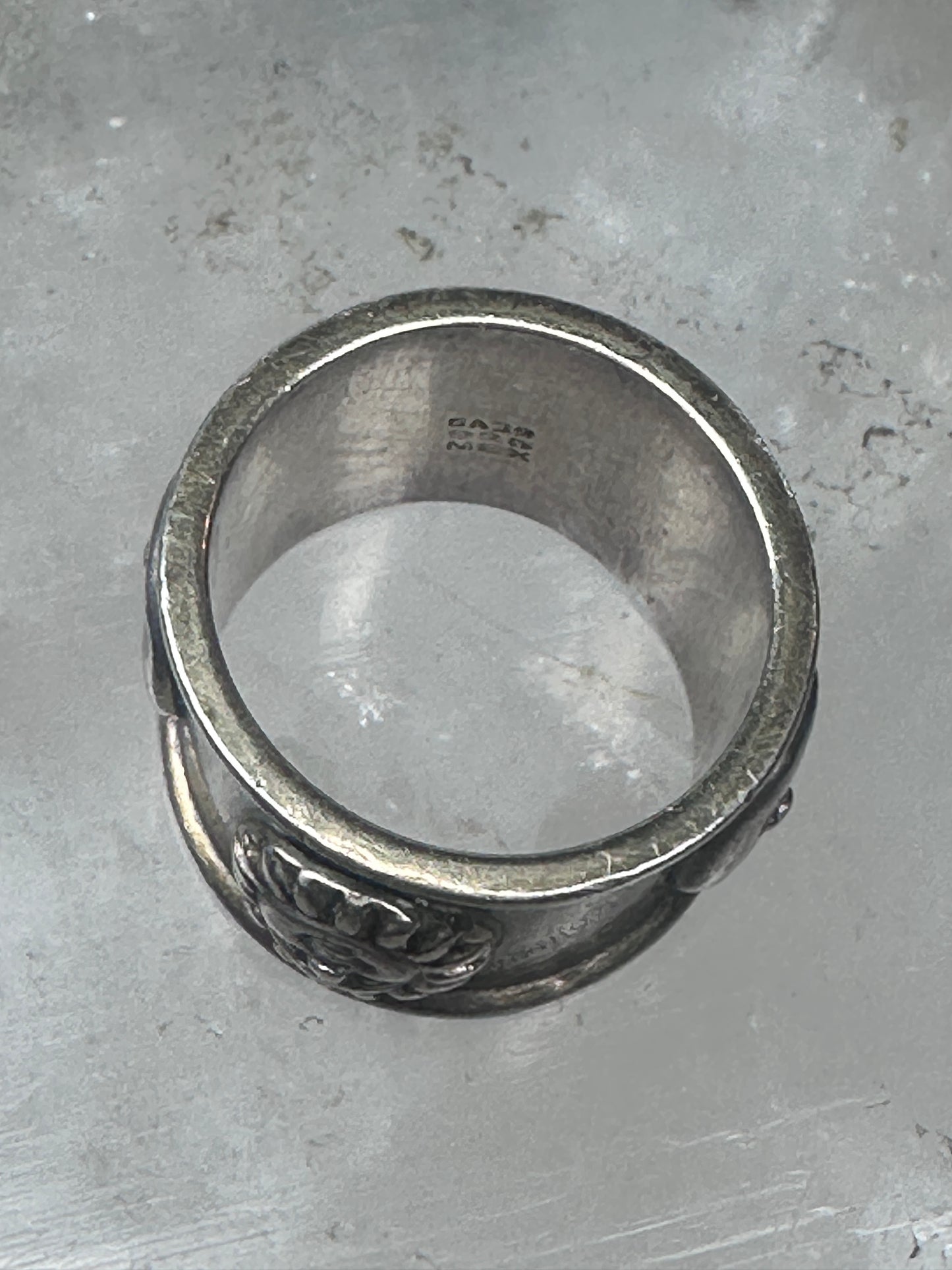 Vintage Sergio Bustamante Sterling Silver Sun Moon Celestial Band Ring Size 7.75 14.4g