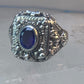 Poison ring boho purple stone sterling silver size 8 women girls