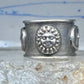 Vintage Sergio Bustamante Sterling Silver Sun Moon Celestial Band Ring Size 7.75 14.4g