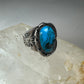 Navajo ring turquoise leaves size 9.25 Sterling Silver women men