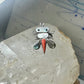 Dragonfly ring Native American Abalone coral MOP band size 4.7 sterling silver women girls