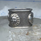 Vintage Sergio Bustamante Sterling Silver Sun Moon Celestial Band Ring Size 7.75 14.4g