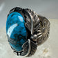 Navajo ring turquoise leaves size 9.25 Sterling Silver women men