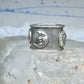 Vintage Sergio Bustamante Sterling Silver Sun Moon Celestial Band Ring Size 7.75 14.4g