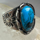 Navajo ring turquoise leaves size 9.25 Sterling Silver women men