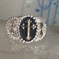 Black Hills Gold ring Cross band Religious Christian size 10.5 sterling silver women men