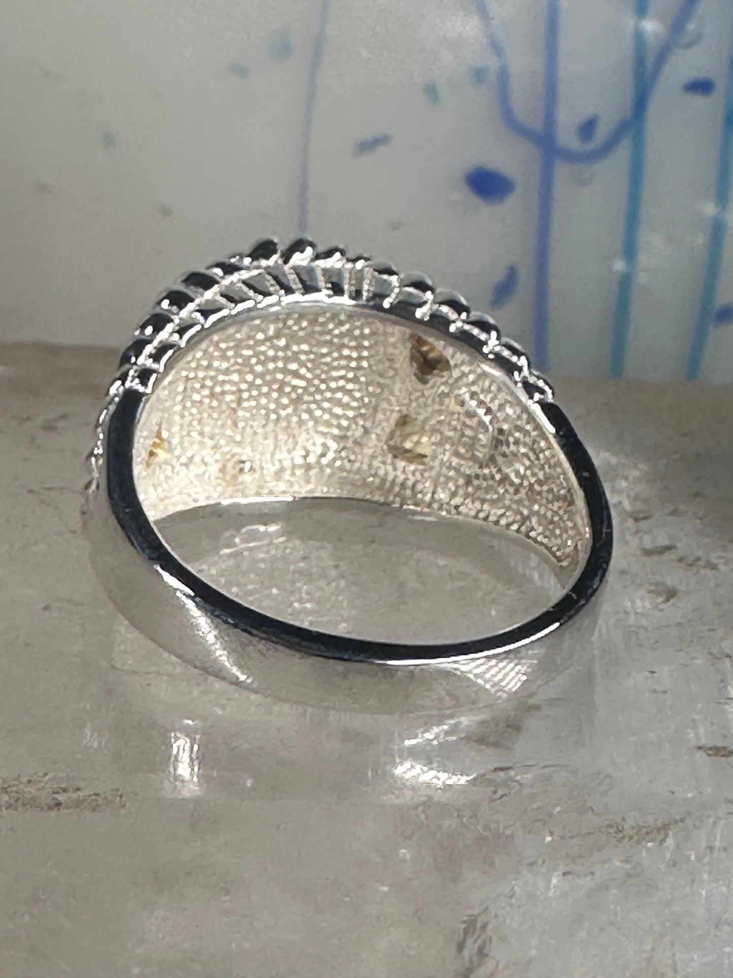 Black Hills Gold ring Cross band Religious Christian size 10.5 sterling silver women men