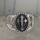 Black Hills Gold ring Cross band Religious Christian size 10.5 sterling silver women men