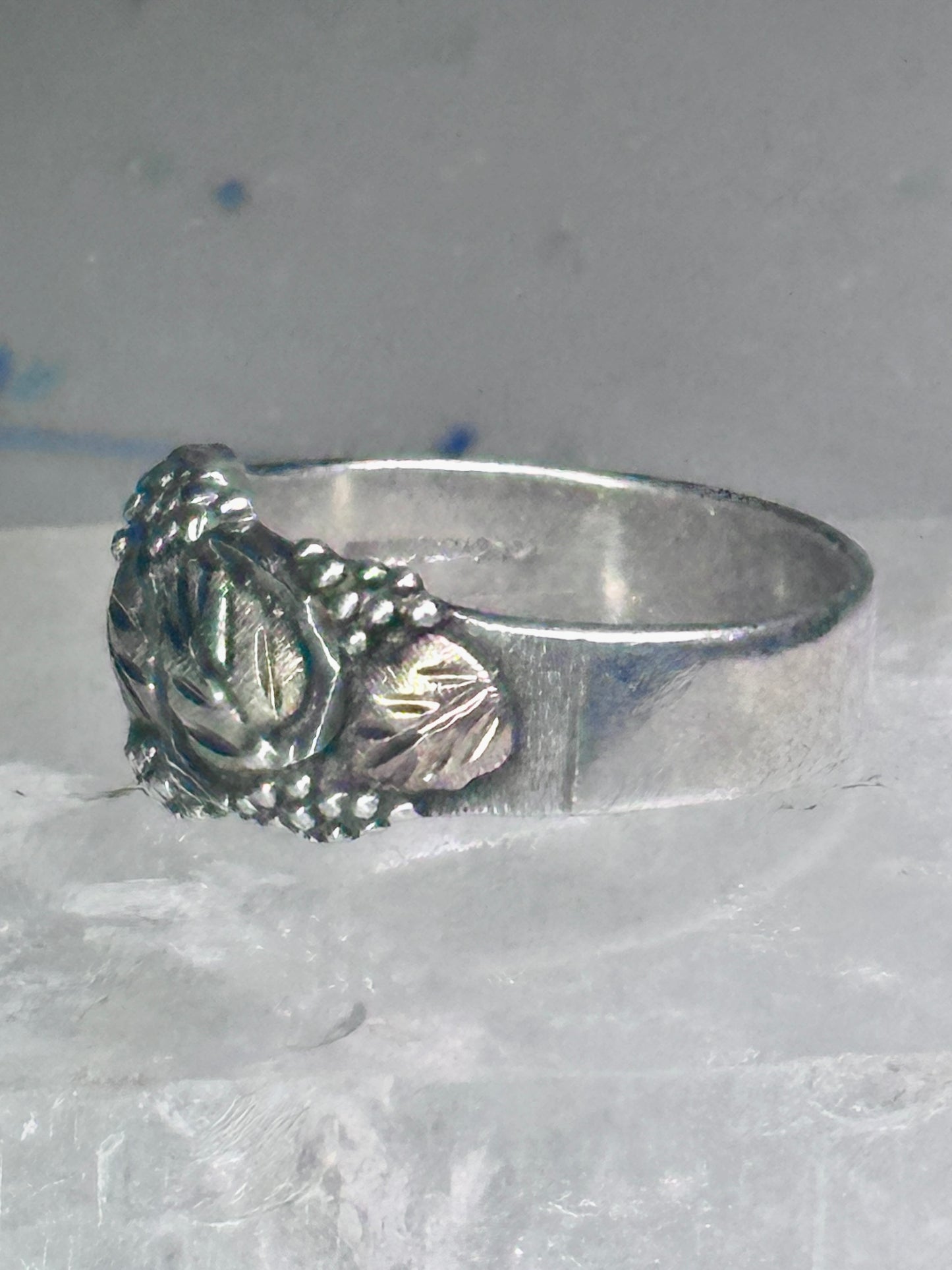 Black Hills Gold Ring leaves wedding band size 10.75 sterling silver women men