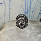 Lion ring lion face heavy band sterling silver size 8 Sterling Silver women men big cat