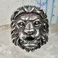 Lion ring lion face heavy band sterling silver size 8 Sterling Silver women men big cat