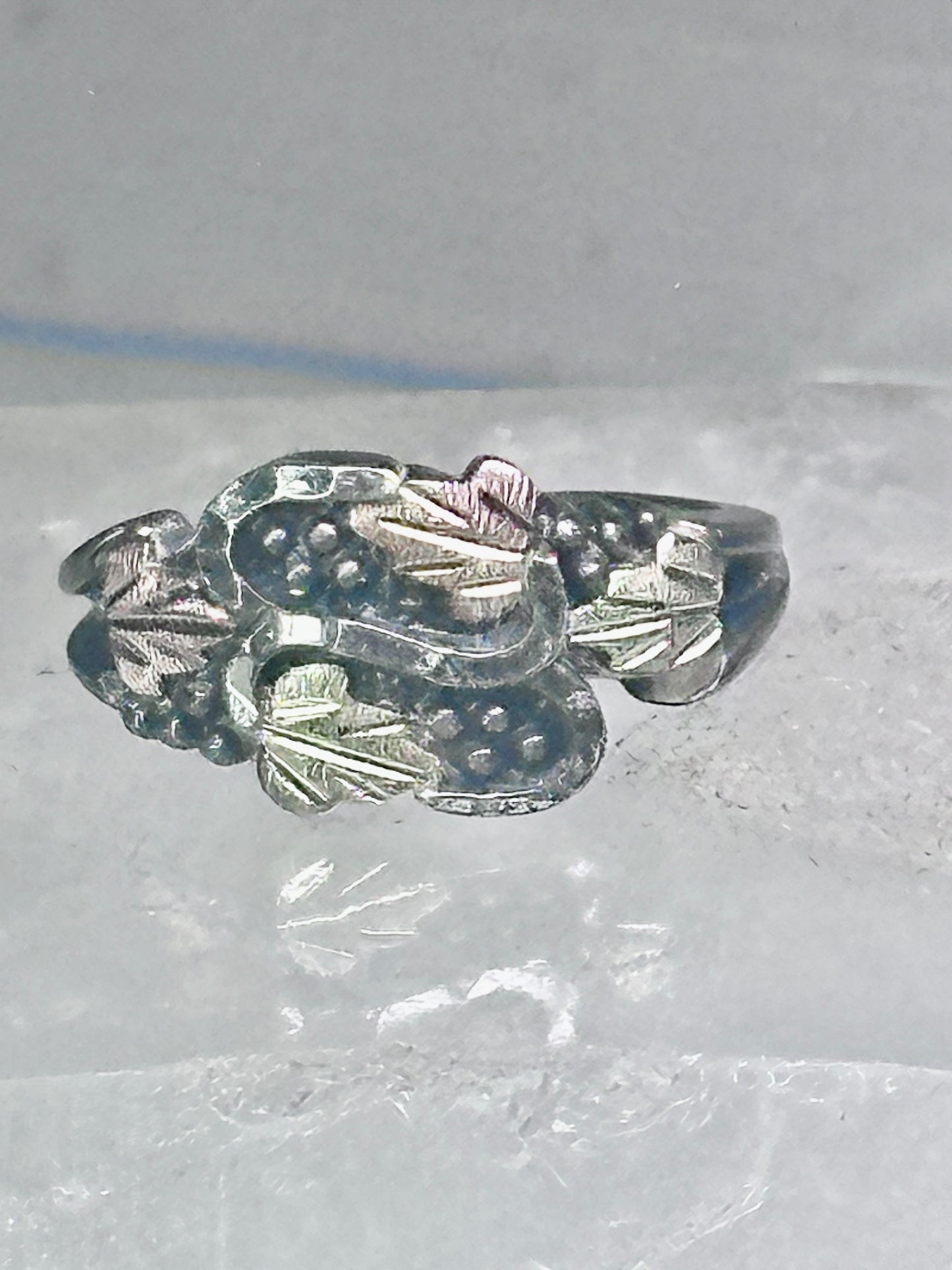 Black Hills Gold Ring leaves band size 6 sterling silver women girls