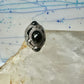 Poison ring obsidian ? leaves  band size 7 sterling silver women girls