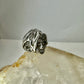 Face ring punk figurative long hair Size 6.75 Sterling Silver women girls