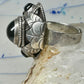 Poison ring obsidian ? leaves  band size 7 sterling silver women girls