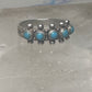 Zuni ring turquoise band size 6 petite point sterling silver women