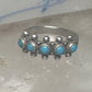 Zuni ring turquoise band size 6 petite point sterling silver women