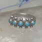 Zuni ring turquoise band size 6 petite point sterling silver women