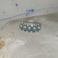 Zuni ring turquoise band size 6 petite point sterling silver women