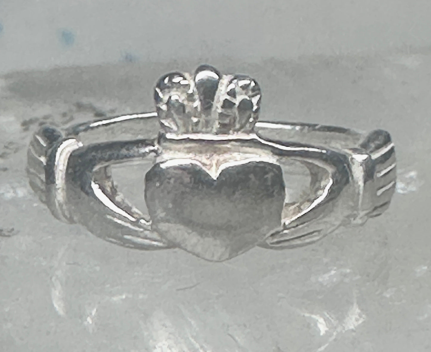 Sterling Silver Claddagh Toe Ring Adjustable Size 2 Irish Celtic Band