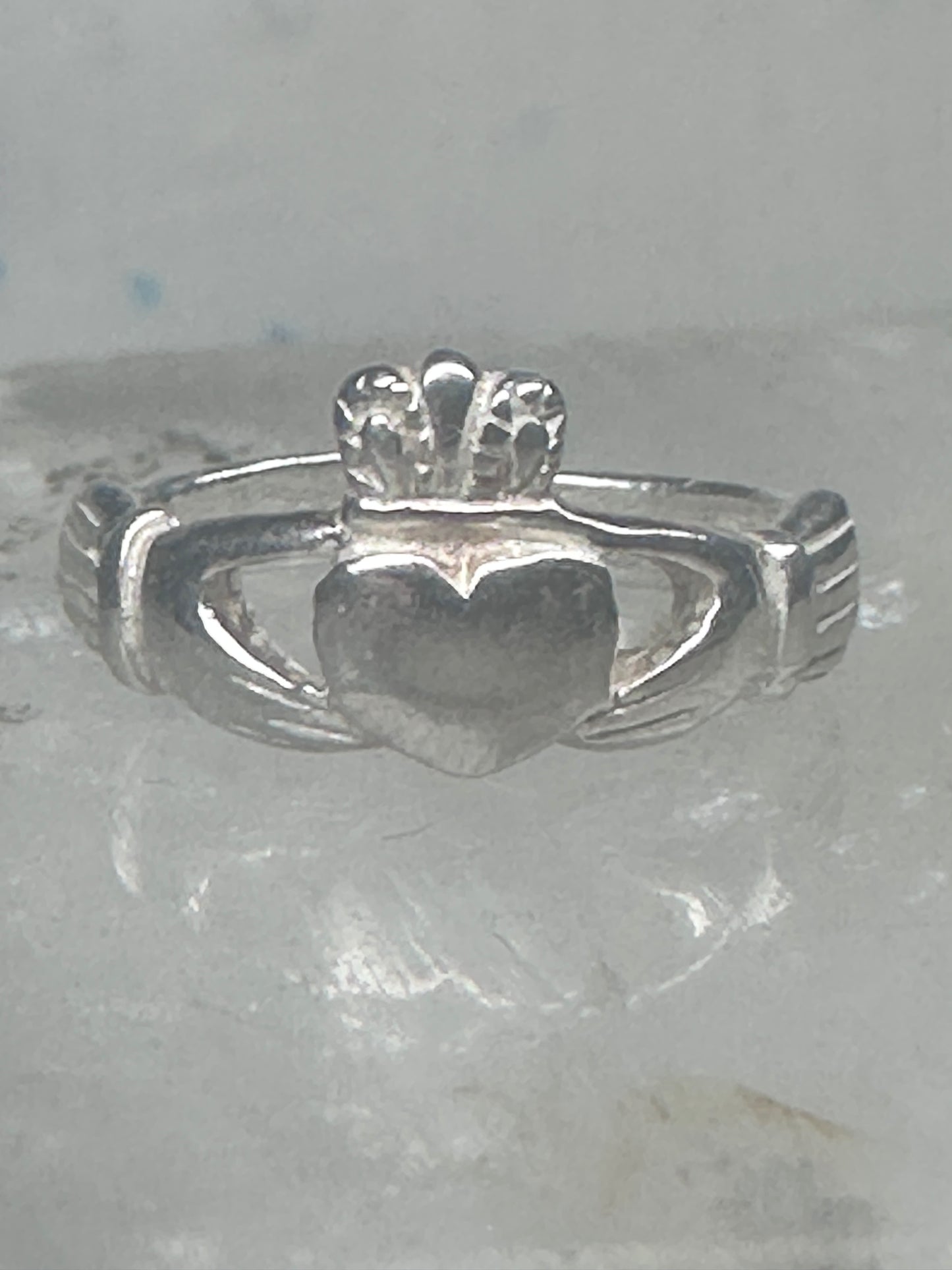 Sterling Silver Claddagh Toe Ring Adjustable Size 2 Irish Celtic Band
