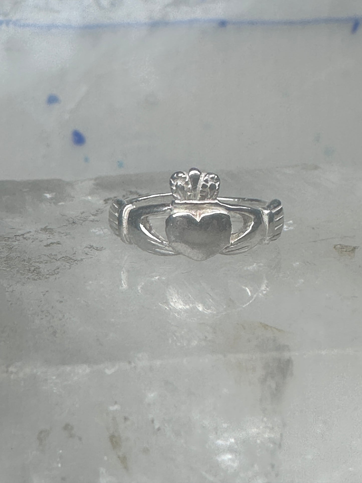 Sterling Silver Claddagh Toe Ring Adjustable Size 2 Irish Celtic Band