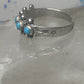 Zuni ring turquoise band size 6 petite point sterling silver women