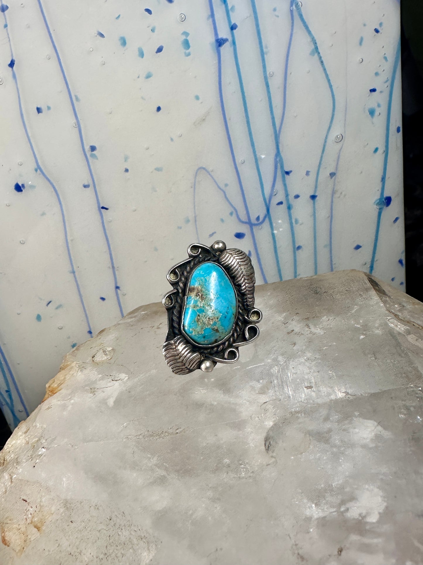 Navajo ring Size 6.25 pebbles rope twist saddle band Sterling Silver women&nbsp;