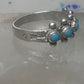 Zuni ring turquoise band size 6 petite point sterling silver women