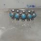 Zuni ring turquoise band size 6 petite point sterling silver women