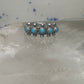 Zuni ring turquoise band size 6 petite point sterling silver women