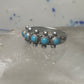 Zuni ring turquoise band size 6 petite point sterling silver women