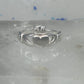 Sterling Silver Claddagh Toe Ring Adjustable Size 2 Irish Celtic Band