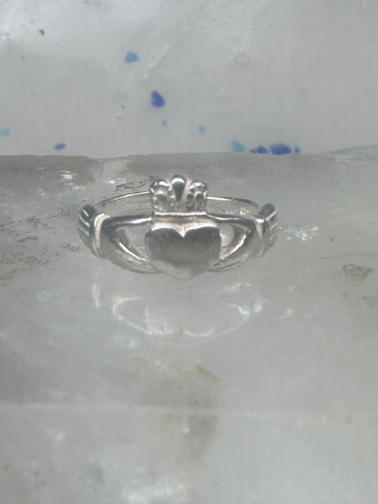 Sterling Silver Claddagh Toe Ring Adjustable Size 2 Irish Celtic Band