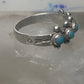 Zuni ring turquoise band size 6 petite point sterling silver women