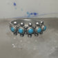 Zuni ring turquoise band size 6 petite point sterling silver women