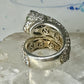 Sonia Bitton ring Big cat CZ green eyes band size 5.7 sterling silver women girls
