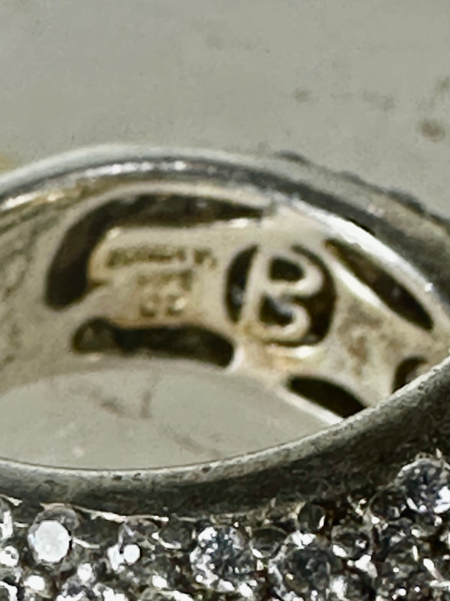 Sonia Bitton ring Big cat CZ green eyes band size 5.7 sterling silver women girls
