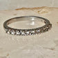 Vintage CZ Crystal Ring size 6.75 Stacker Cocktail Eternity Sterling Silver band