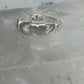Sterling Silver Claddagh Toe Ring 2.7g Adjustable Size 2.5 Irish Heart Band