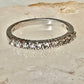 Vintage CZ Crystal Ring size 6.75 Stacker Cocktail Eternity Sterling Silver band