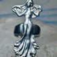 Dancing woman ring long figurative size 7 sterling silver women