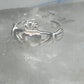 Sterling Silver Claddagh Toe Ring 2.7g Adjustable Size 2.5 Irish Heart Band