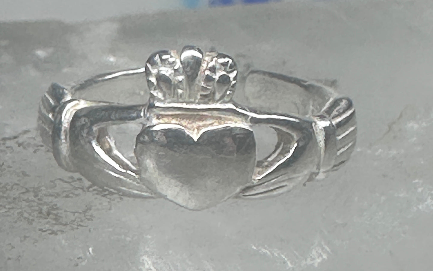 Sterling Silver Claddagh Toe Ring 2.7g Adjustable Size 2.5 Irish Heart Band