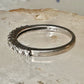 Vintage CZ Crystal Ring size 6.75 Stacker Cocktail Eternity Sterling Silver band