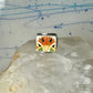 Maisels Trading Post Porcelain Tile Flower ring heavy Arrows band size 8.75 sterling silver women girls