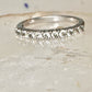 Vintage CZ Crystal Ring size 6.75 Stacker Cocktail Eternity Sterling Silver band