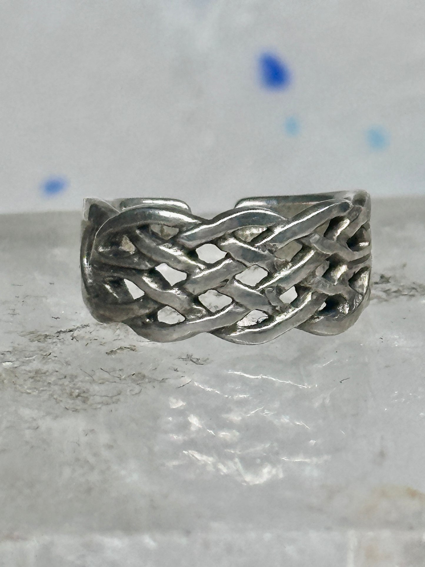 Toe Ring Celtic band Sterling Silver Size 2.50
