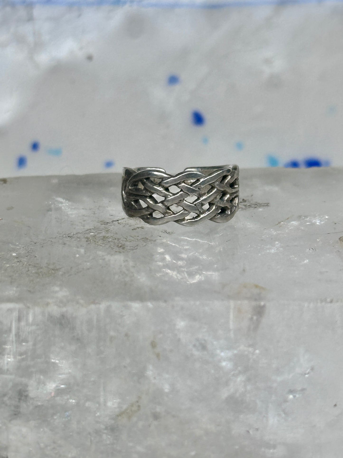 Toe Ring Celtic band Sterling Silver Size 2.50