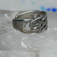 Toe Ring Celtic band Sterling Silver Size 2.50